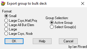 Export group to bulk deck